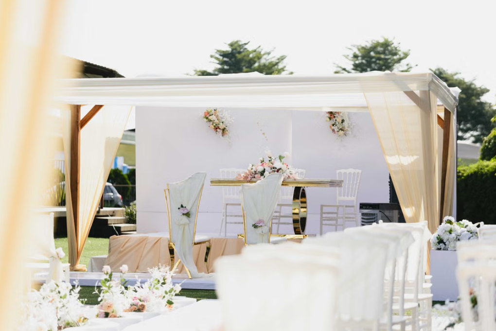 Outdoor Garden Wedding Stage Decor Template
